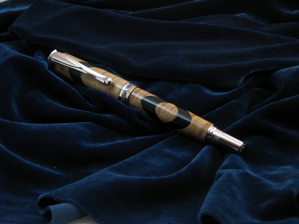 One of my all time favourite pens, maple burl with african blackwood inlay