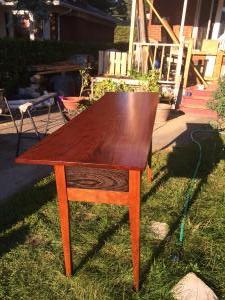 Cherry, Wenge, Bubinga side table